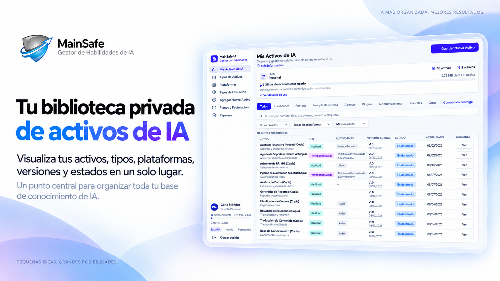 Tu biblioteca privada de activos de IA