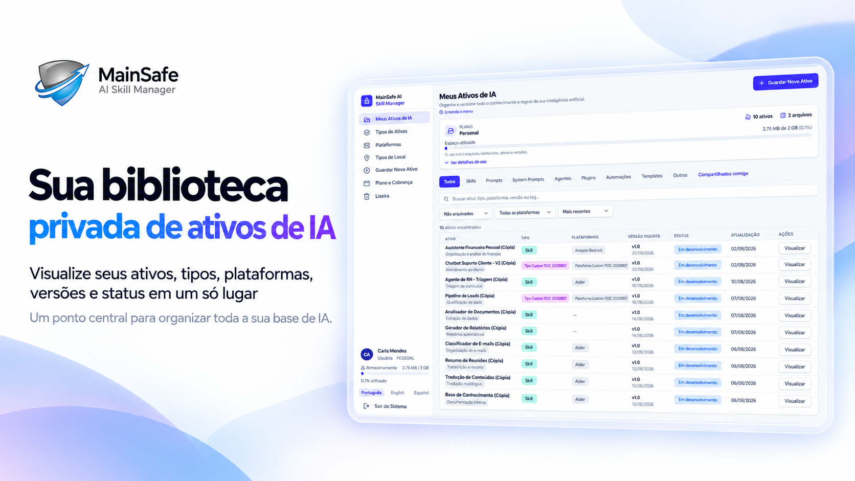 Sua biblioteca privada de ativos de IA